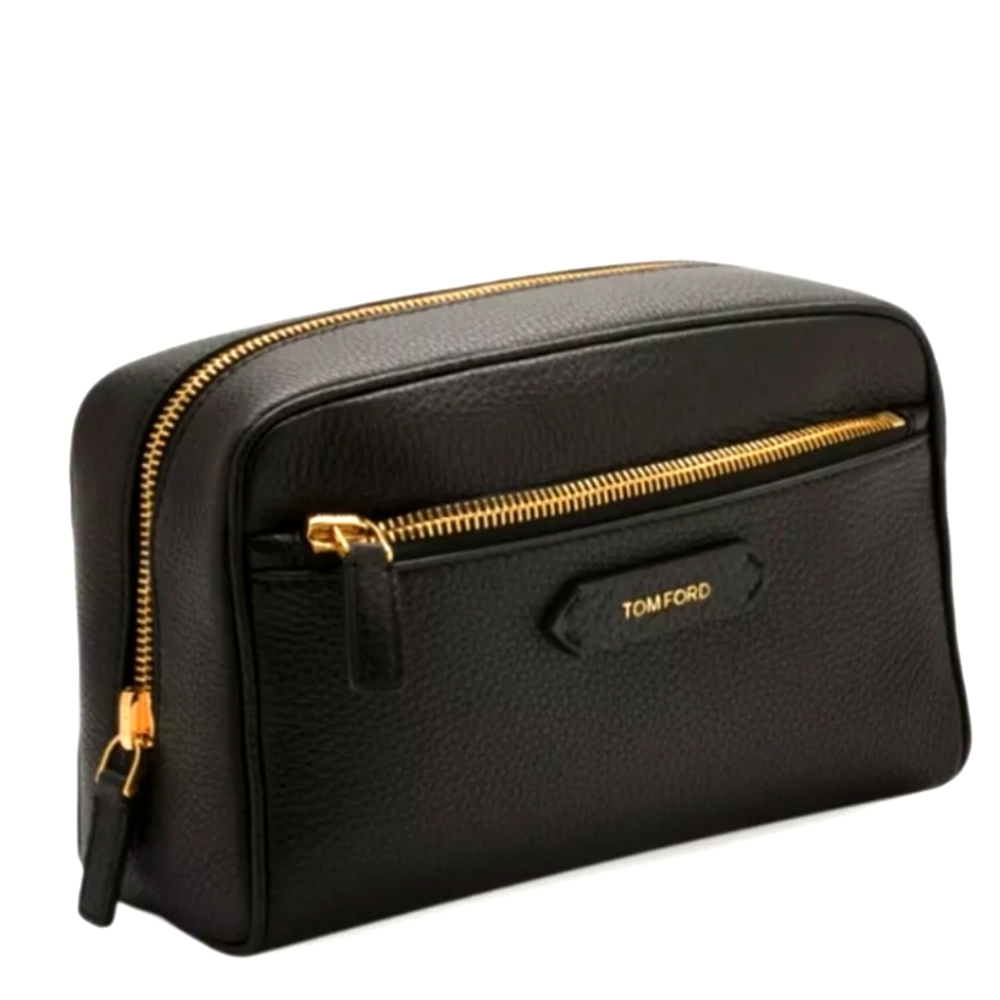 NEW! Tom Ford Toiletries Bag, Black calf leather